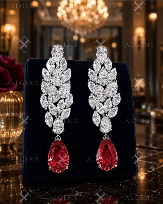 The Padparadscha Drop Earrings