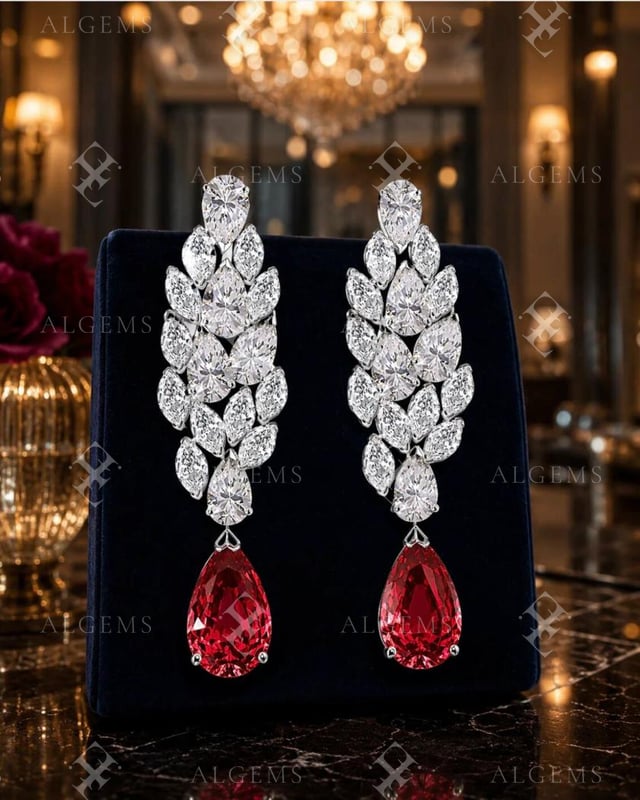 The Padparadscha Drop Earrings