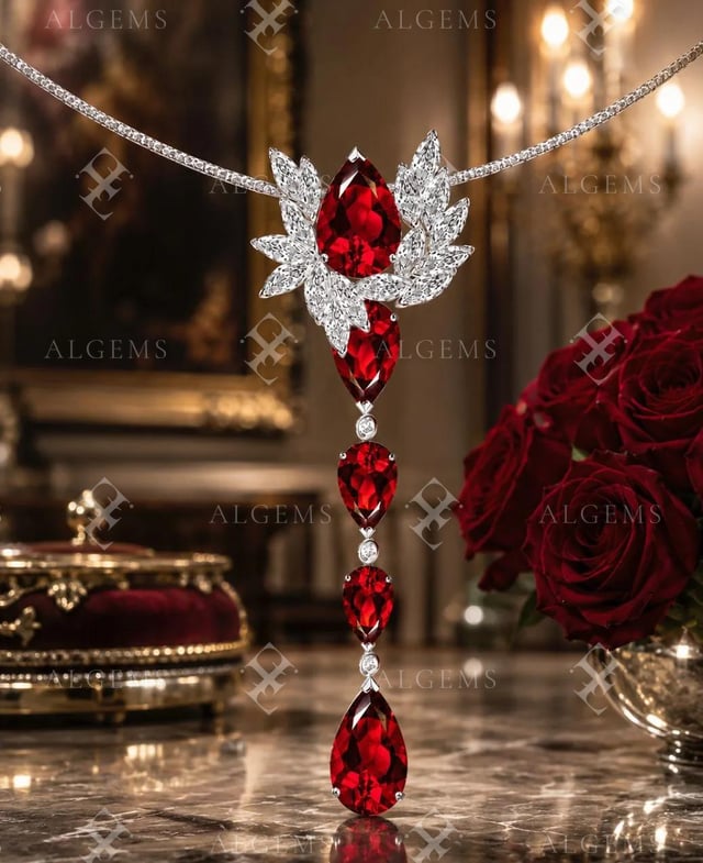 The Crimson Cascade Necklace